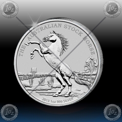 1oz AUSTRALIJA $1 STOCK HORSE 2013 BU